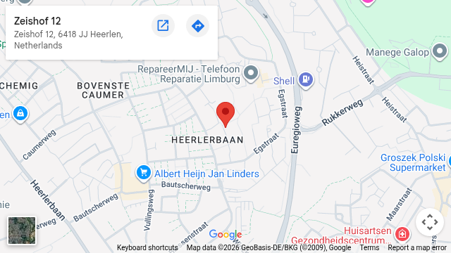Locatie van Autorijschool JongeLeeuw op de kaart: Zeishof 12, Heerlen